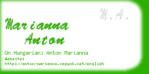 marianna anton business card